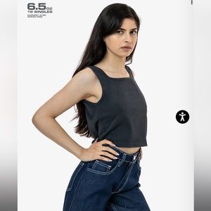 Los Angeles Apparel Crop Tank Large